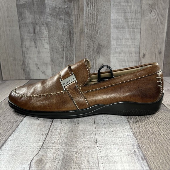 Perry Ellis Portfolio Men's Stanford Loafers Leather Shoes Brown Size 9 PP8509D - Picture 6 of 15